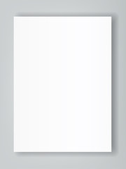 One blank poster bi fold brochure mockup cover template