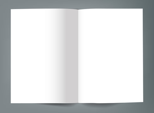 Blank Bi Fold Brochure Mockup Cover Template