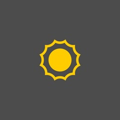 Sun flat vector icon