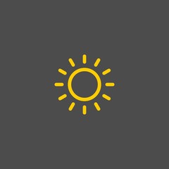 Fototapeta premium Sun flat vector icon