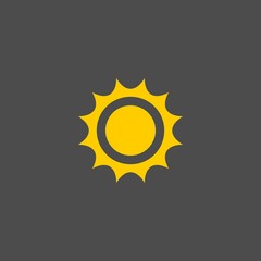Sun flat vector icon