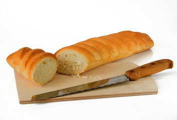 baguette with knife