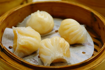 Dim Sum, traditional chinese shrimp dumplings