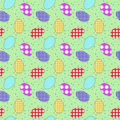a pattern of Easter eggs