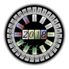 Abstract Calendar for 2018