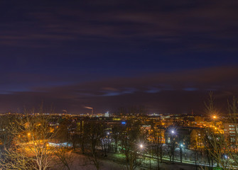 Old City Tallinn Estonia at night with Long exposure
