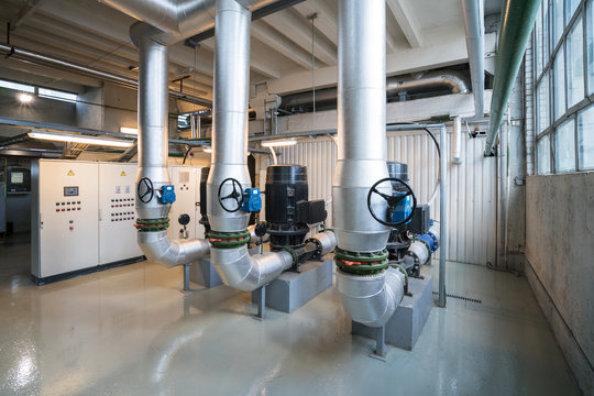 Pumps in a cogeneration station