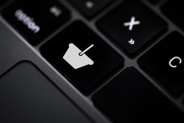 clavier noir en gros plan