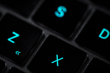 clavier noir en gros plan