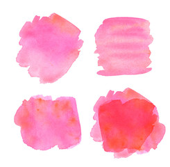 Pale rose color paint texture. Watercolor background for print and web, card, poster, header, covers. Paint backdrop set hand drawn illustration.