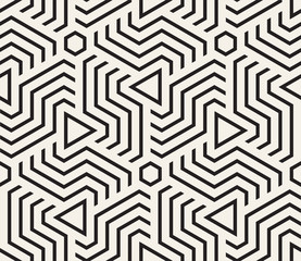 Vector seamless pattern. Modern stylish texture. Repeating geometric tiles from striped triangle elements
