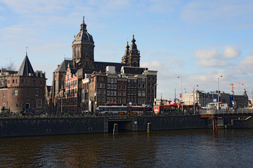 Fototapeta premium FEBRUARY 13,2013 AMSTERDAM.Amsterdam is the capital and most populous municipality of the Netherlands.