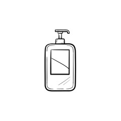 Vector hand drawn Shampoo outline doodle icon. Shampoo sketch illustration for print, web, mobile and infographics isolated on white background.