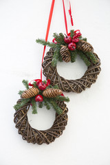Fototapeta na wymiar Christmas Wreath Ring