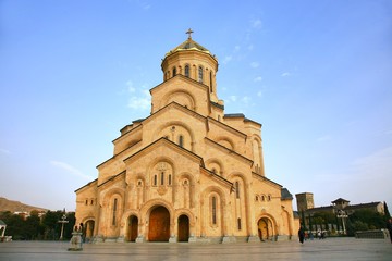 Fototapeta na wymiar Holy Trinity Cathedral of Tbilisi ,the capital of Georgia