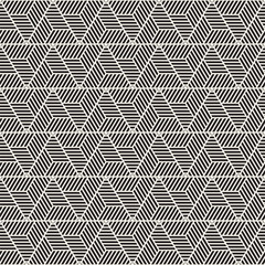 Vector seamless stripes pattern. Modern stylish texture with monochrome trellis. Repeating geometric hexagonal grid. Simple lattice graphic design.