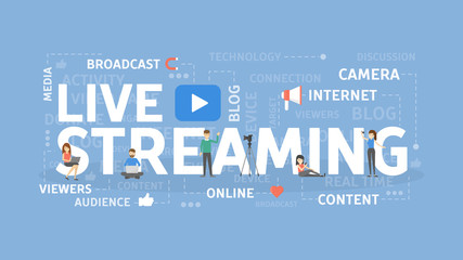 Obraz premium Live streaming concept.