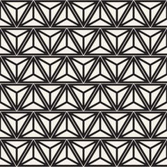 Vector seamless stripes pattern. Modern stylish texture with monochrome trellis. Repeating geometric hexagonal grid. Simple lattice graphic design.