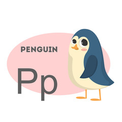 Penguin on alphabet.