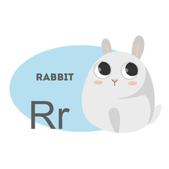 Rabbit on alphabet.