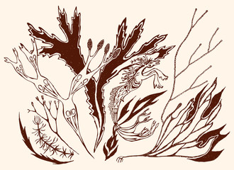 Abstract floral composition