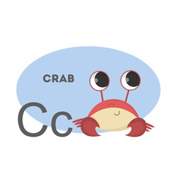 Crab on alphabet.