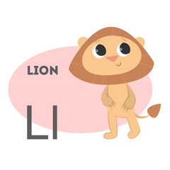 Lion on alphabet.