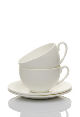 Two white cups