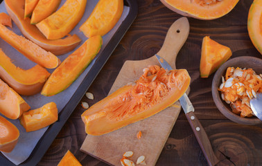 Preparing Pumpkins for Roasting