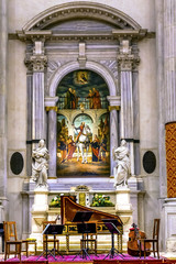 Fototapeta na wymiar San Vidal Church Altarpiece Basilica Venice Italy