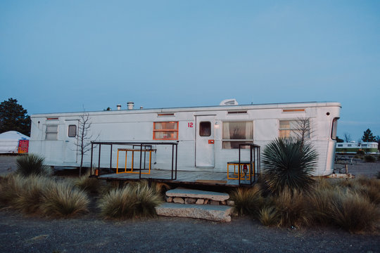 Vintage Camper in Rural West Texas