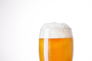 pint mug of beer isolated on a white backgroun