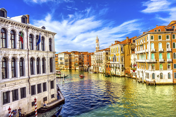 Grand Canal From Rialto Bridge Venice Italy