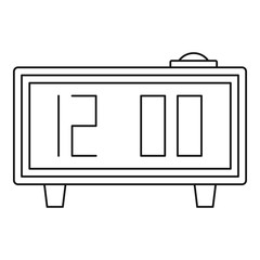 Alarm clock icon, outline style
