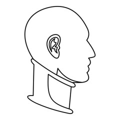 Cervical collar icon, outline style
