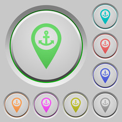 Sea port GPS map location push buttons