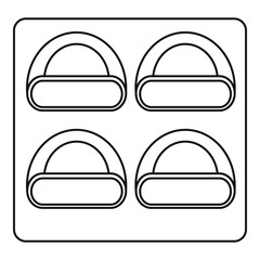 Different sushi icon, outline style