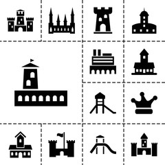 Kingdom icons. set of 13 editable filled kingdom icons