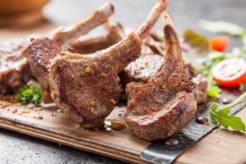 Roasted lamb ribs with