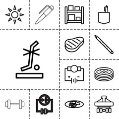 Fototapeta premium Isometric icons. set of 13 editable outline isometric icons