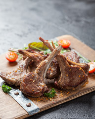 Roasted lamb ribs with