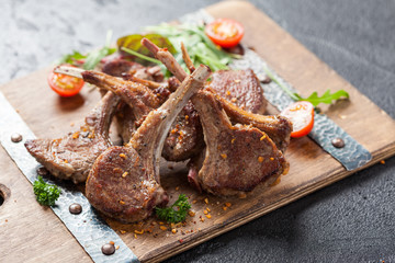 Roasted lamb ribs with © azurita