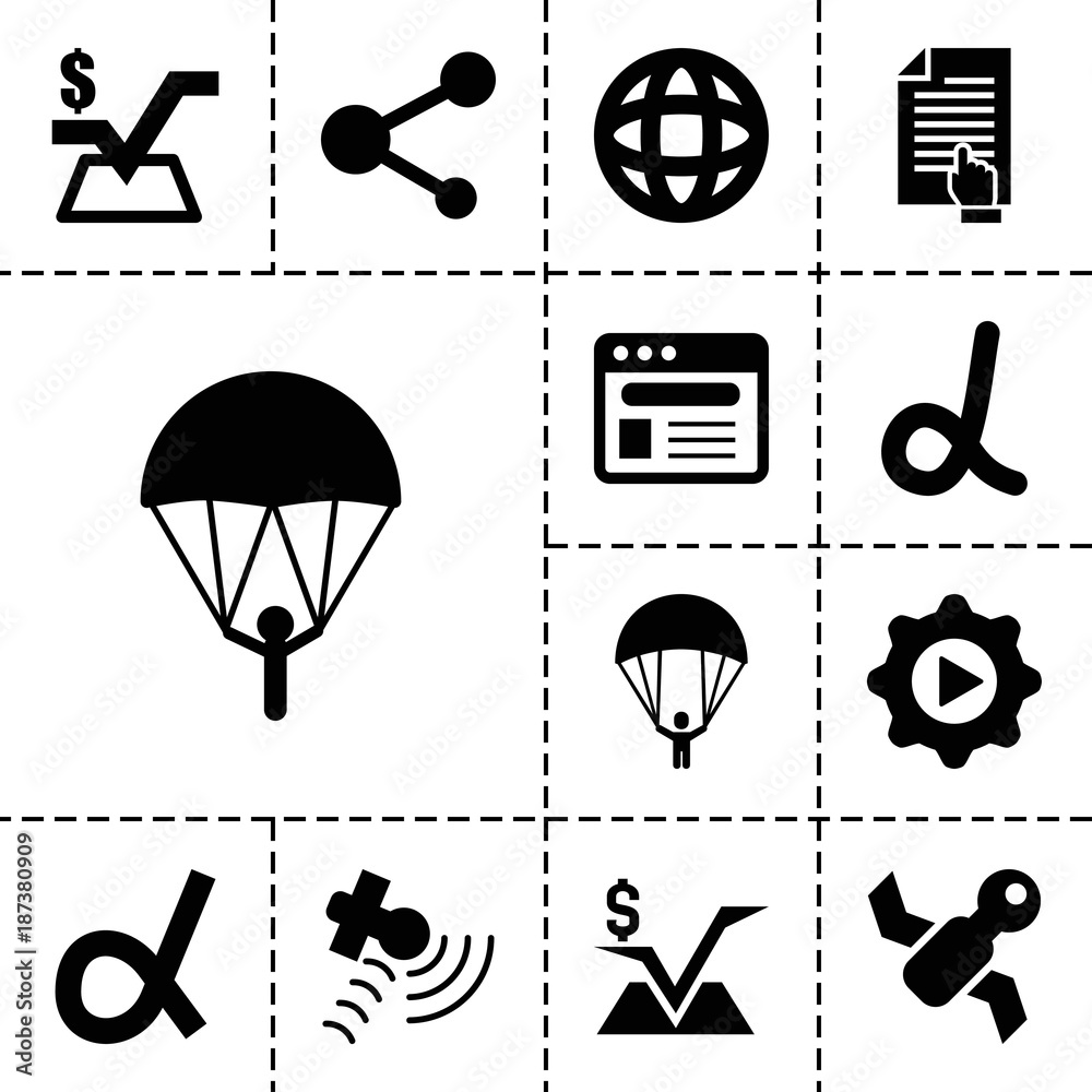 Poster Application icons. set of 13 editable filled application icons