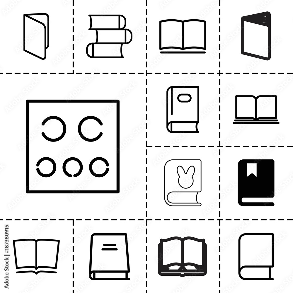 Poster Read icons. set of 13 editable outline read icons