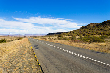 Perspective road from Orange Free State, South Africa