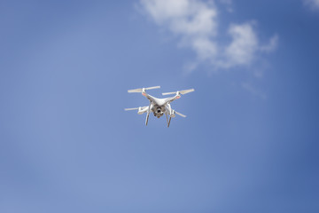 Quadrupter in the sky. Modern technology photo and video shooting