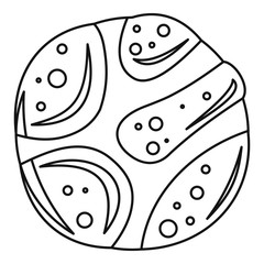 Deserted planet icon, outline style