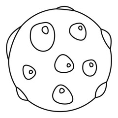 Alone plane icon, outline style