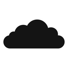 Bottom cloud icon. Simple illustration of bottom cloud vector icon for web