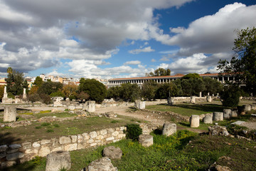 Fototapeta na wymiar Roman Agora in Athens, Greece